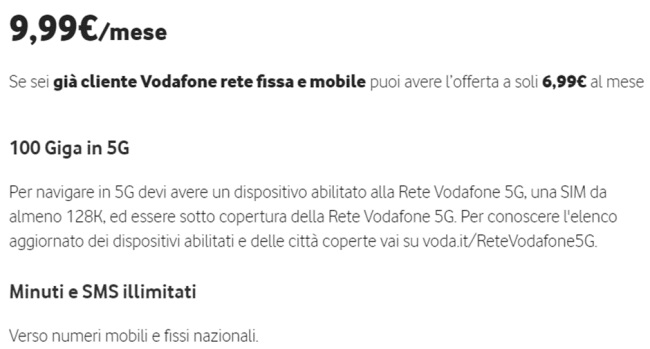 Vodafone minori